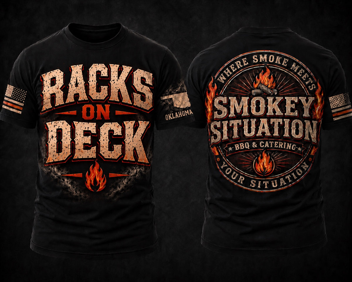 Racks on Deck shirt design by Smokey Situation BBQ & Catering