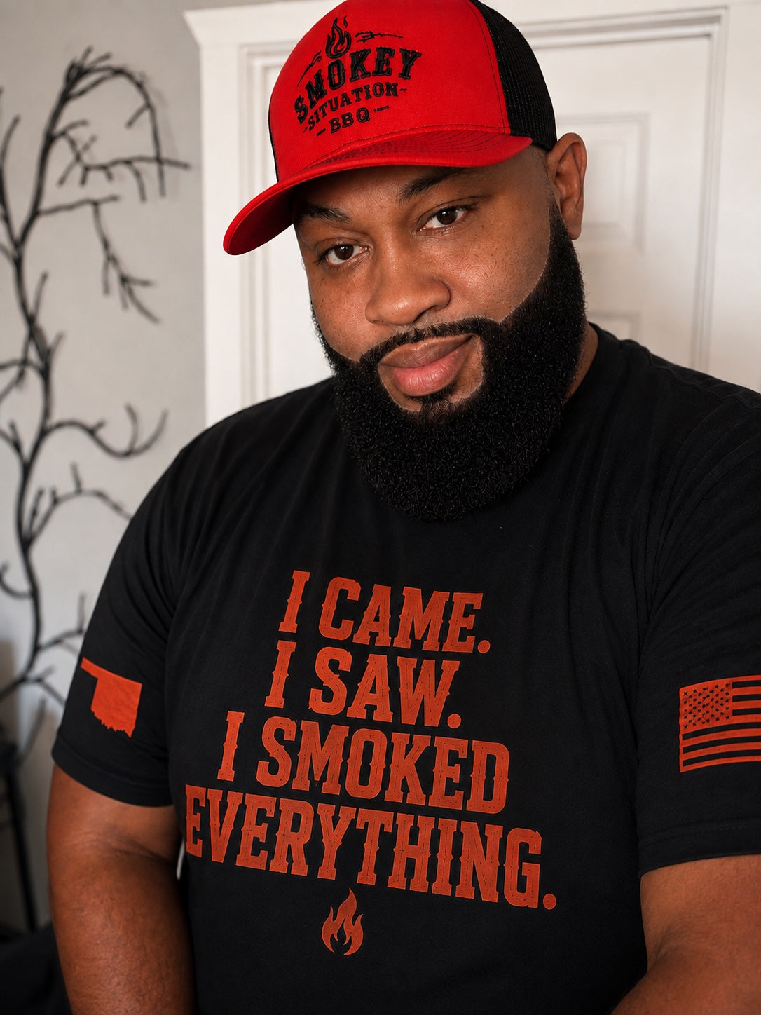 I Came I Saw I Smoked Everything shirt modeled