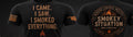 I Came I Saw I Smoked Everything shirt design by Smokey Situation BBQ & Catering